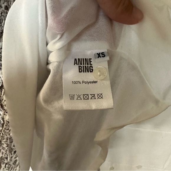 ANINE BING Women's XS Black and White Floral Mini Dress - Picture 4 of 8